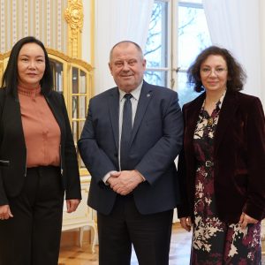 Spotkanie z ambasador Mongolii. Fot. M. Kaźmierczak/UW