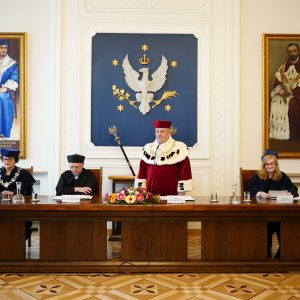 Odnowienie doktoratu prof. Jacka M. Kurczewskiego. Fot. Mirosław Kaźmierczak/UW