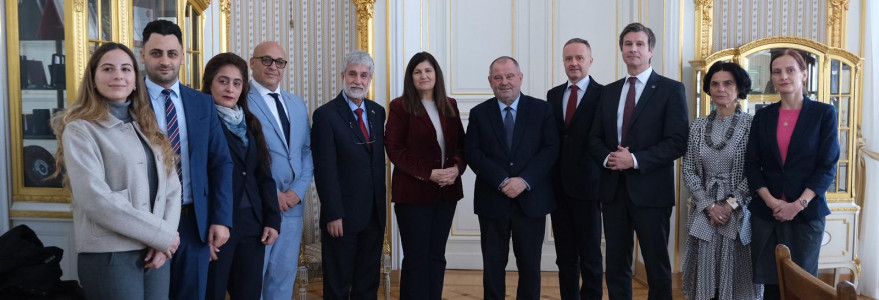 Spotkanie z minister spraw zagranicznych i ekspatriantów Państwa Palestyny. Źródło: UW