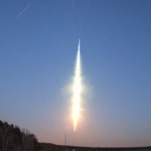 Bolid zarejestrowany przez stację SN45 w Niedźwiadach. Źródło: Obserwatorium Astronomiczne UW