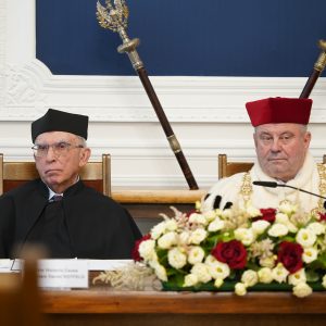 Uroczystość nadania tytułu doktora honoris causa UW prof. Adamowi D. Rotfeldowi. Fot. Mirosław Kaźmierczak/UW