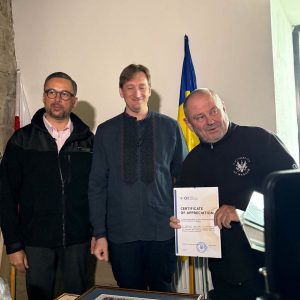 Uroczyste zakończenie III etapu odbudowy przedwojennego Obserwatorium Astronomiczno-Meteorologicznego – wspólnego projektu Uniwersytetu Warszawskiego i Karpackiego Narodowego Uniwersytetu im. Wasyla Stefanyka. Fot. SEW UW