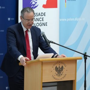 Konferencja o współpracy akademickiej w Trójkącie Weimarskim. Fot. Mirosław Kaźmierczak/UW