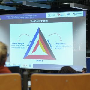 Konferencja o współpracy akademickiej w Trójkącie Weimarskim. Fot. Mirosław Kaźmierczak/UW