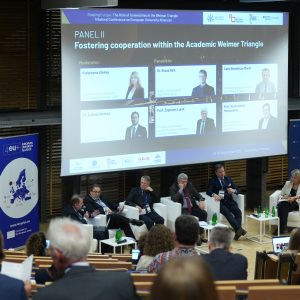 Konferencja o współpracy akademickiej w Trójkącie Weimarskim. Fot. Mirosław Kaźmierczak/UW